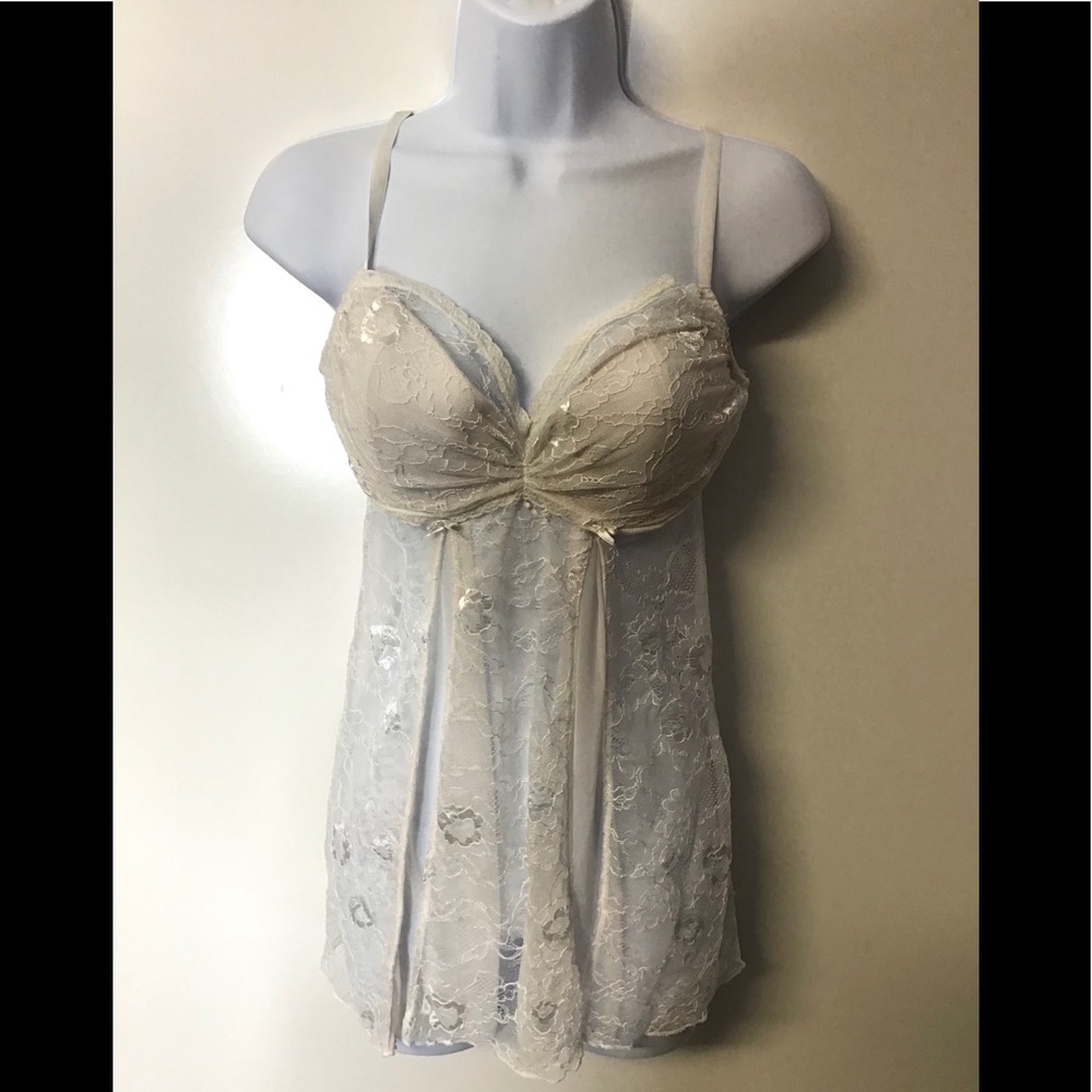 Fredericks lace mesh chemise #45 H